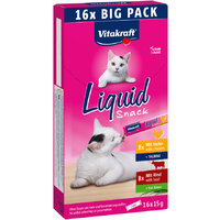 Vitakraft Cat Liquid Snack Multipack Chicken & Beef 16 × 15 g
